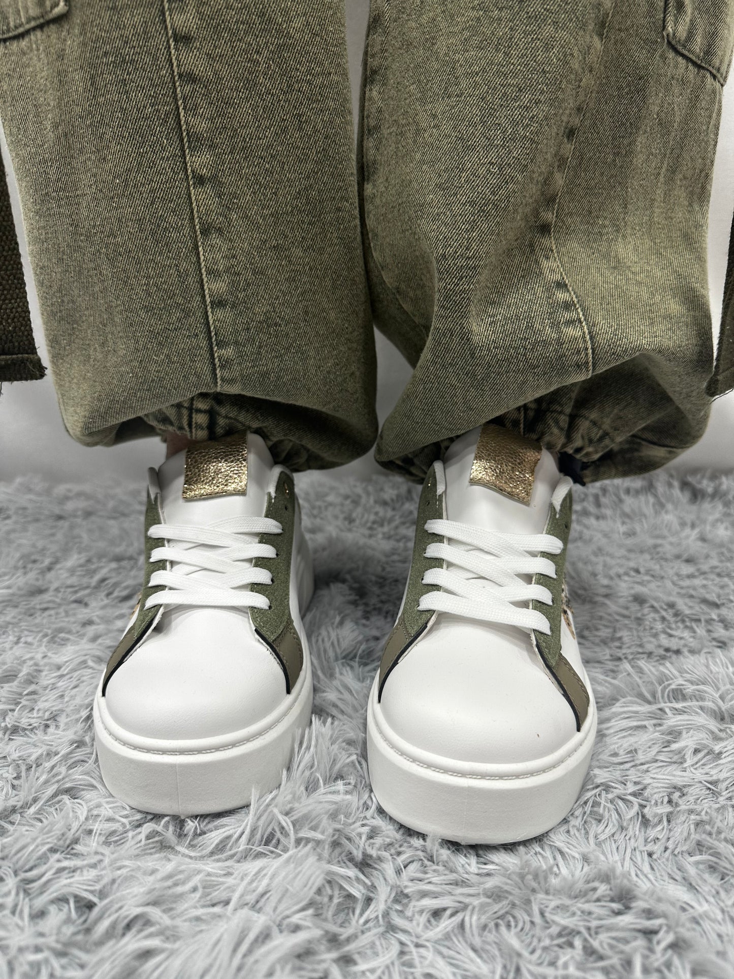 SNEAKERS MOD: GG in PELLE BIANCA