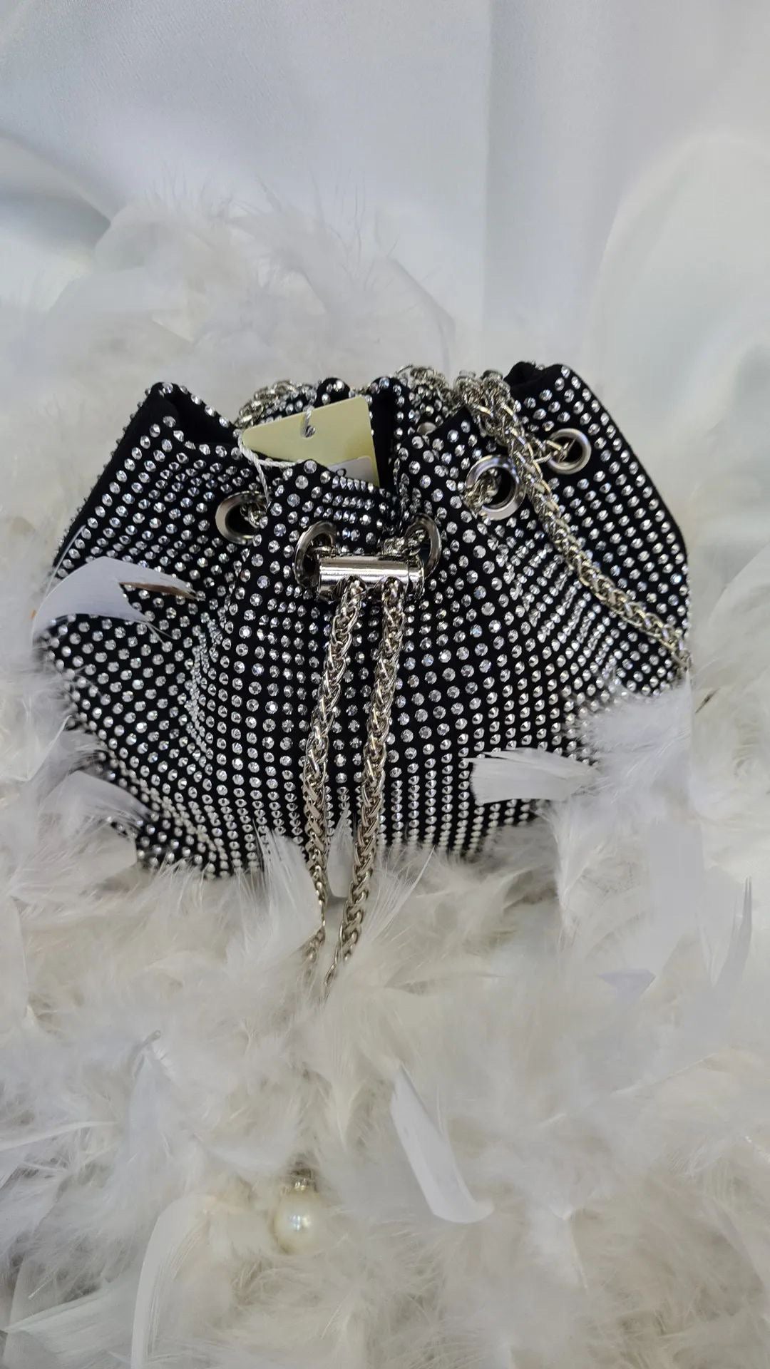 POCHETTE A SACCHETTO - SWAROVSKI CON PERLINE