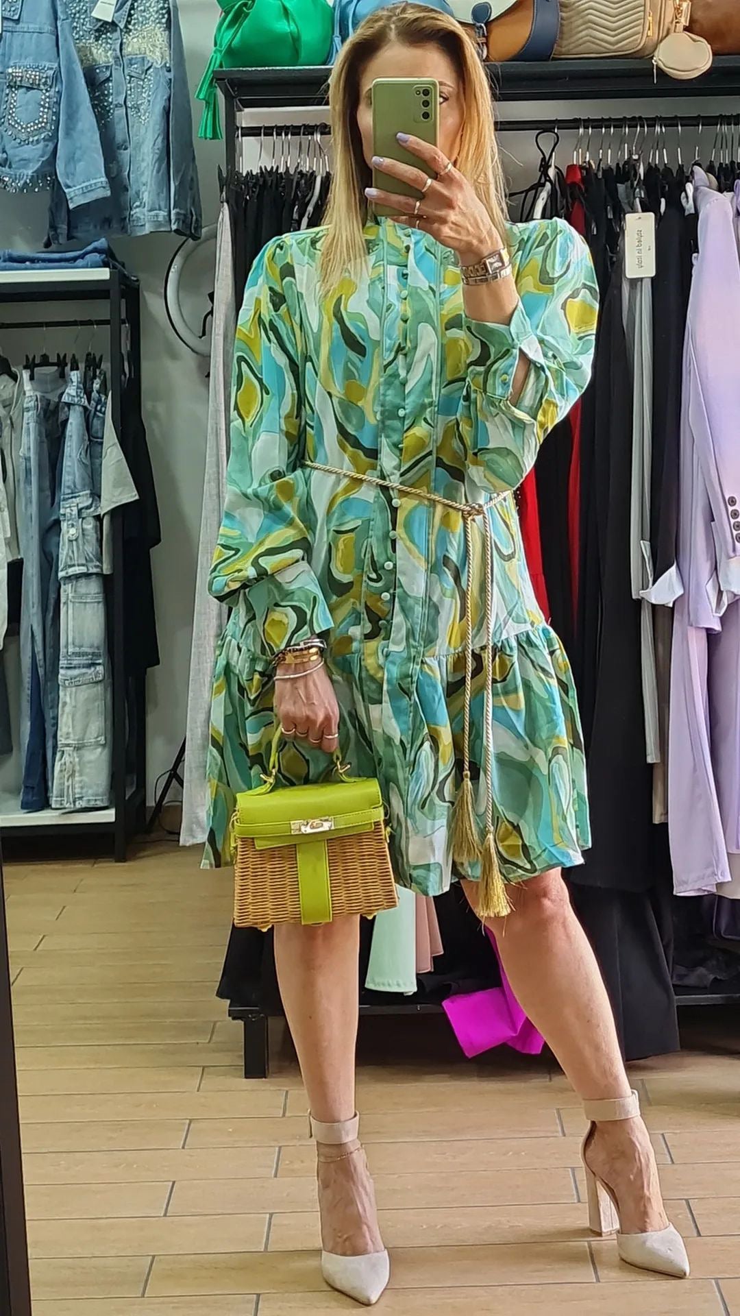 ABITO CAMICIONE - FANTASY LIME