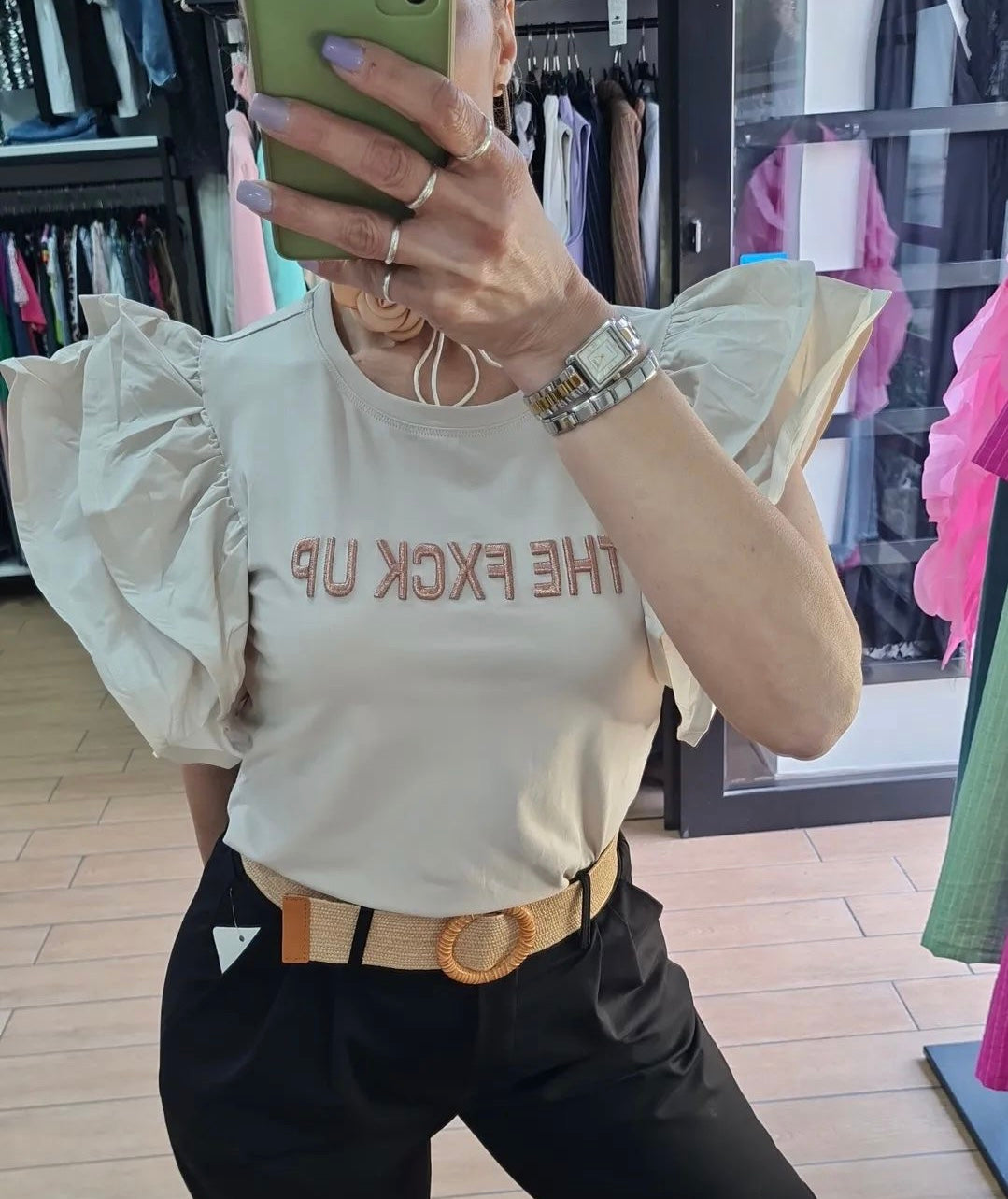 SHIRT FARFALLA - THE FXCK UP - BEIGE