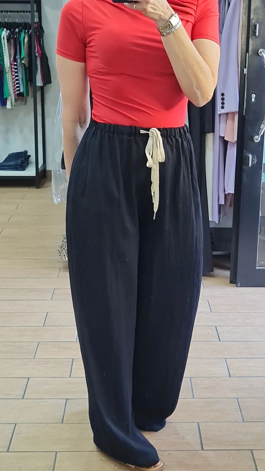 PANTALACCIO - MICROCOSTINE - MIX LINO