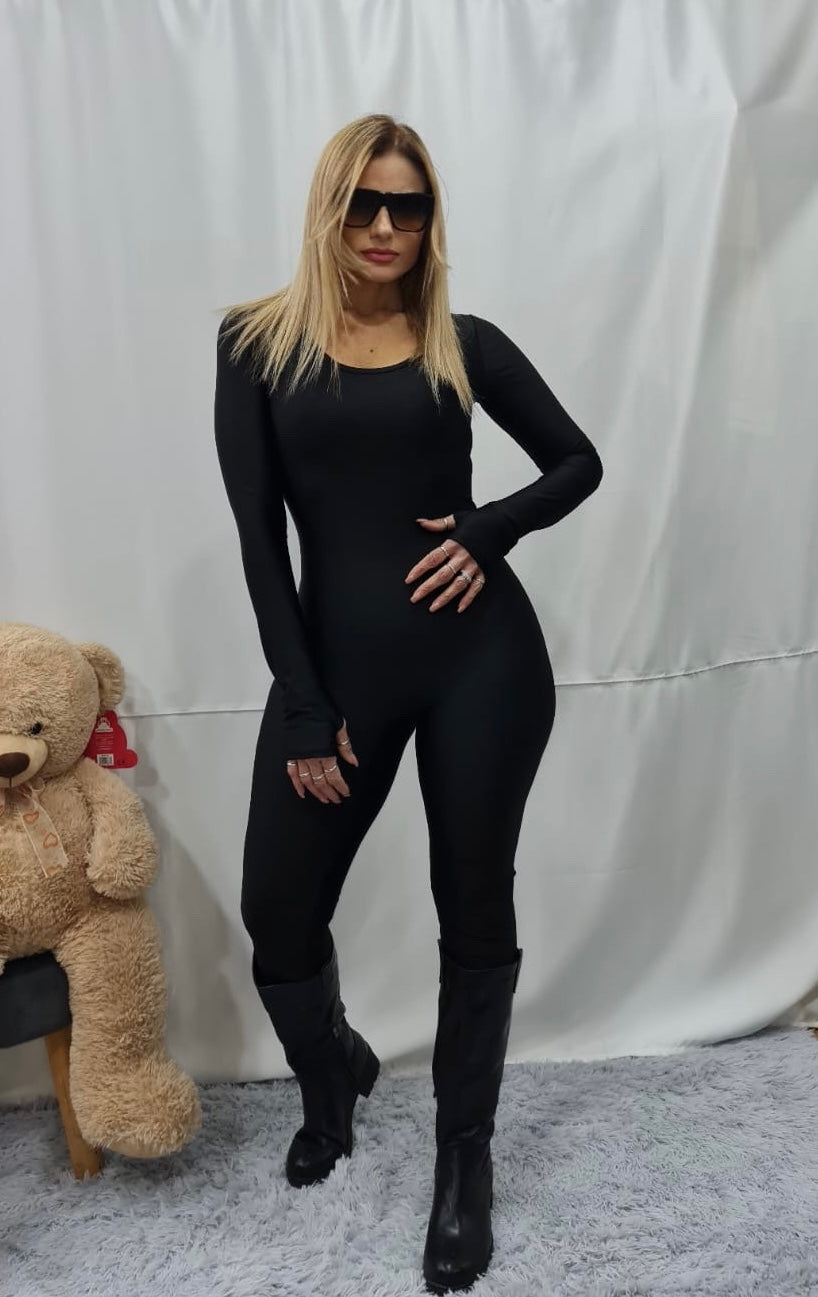 FULL JUMPSUIT 007 in LYCRA - NERA