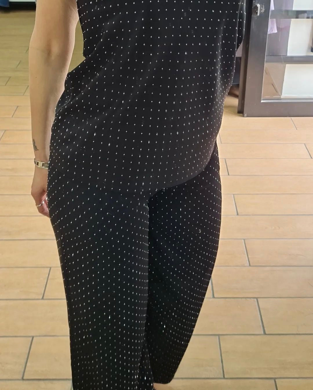 PANTAPALAZZO - SWAROVSKI - NERO