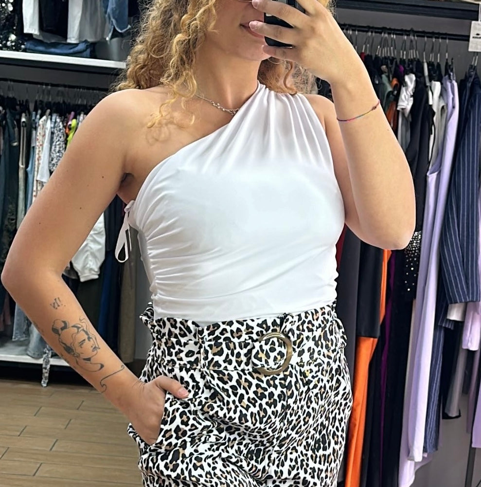 BODY - LYCRA - MONOSPALLA - BIANCO