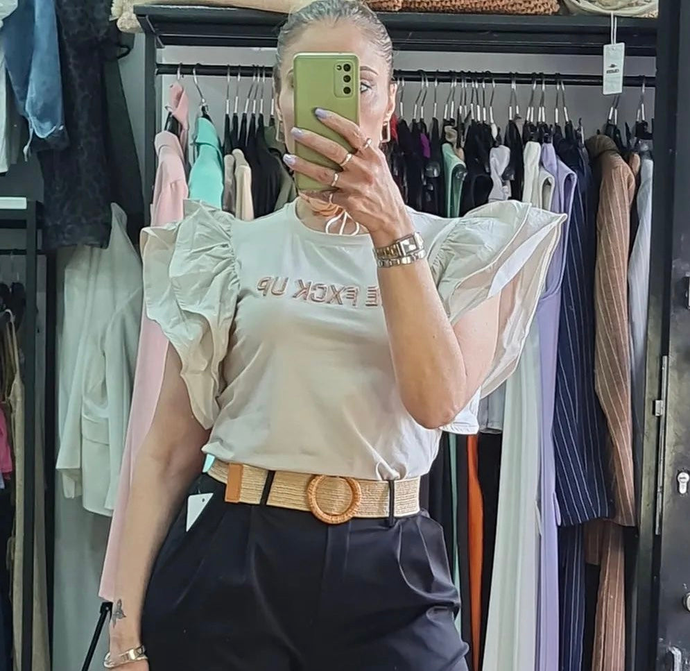 SHIRT FARFALLA - THE FXCK UP - BEIGE