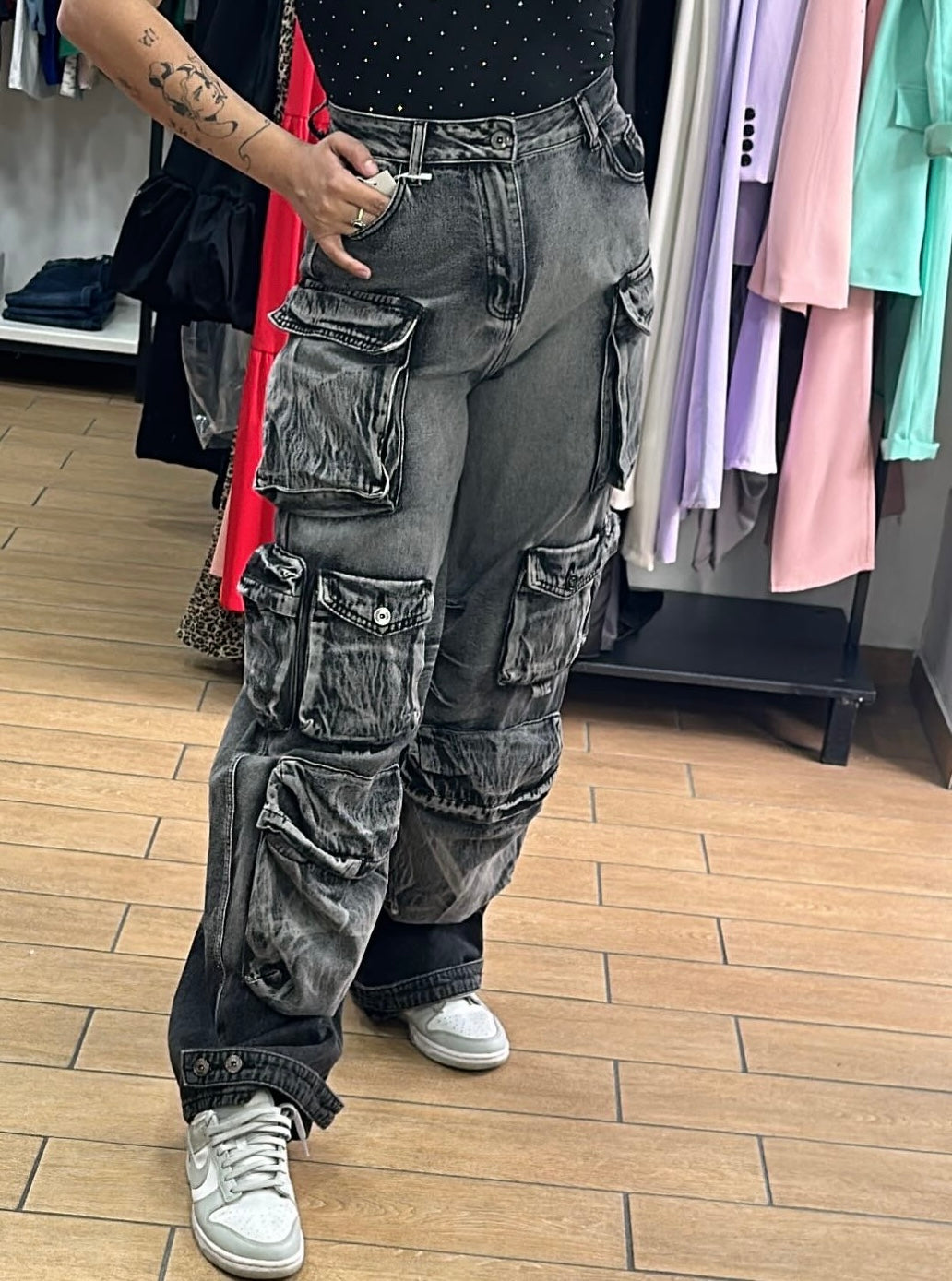 CARGO - DENIM GRIGIO