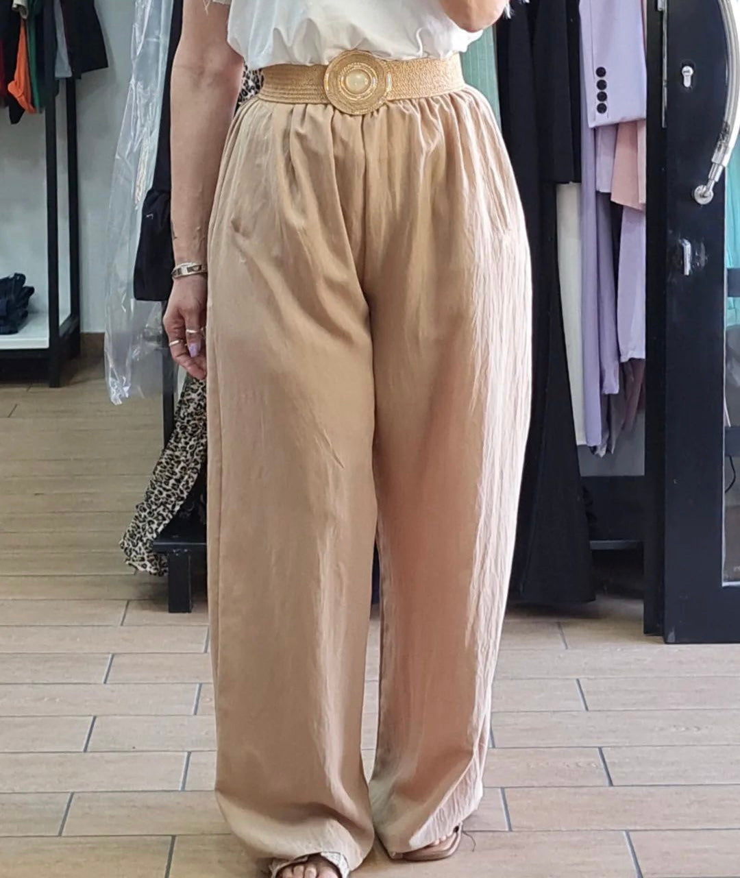 PANTALACCIO - MICROCOSTINE - MIX LINO