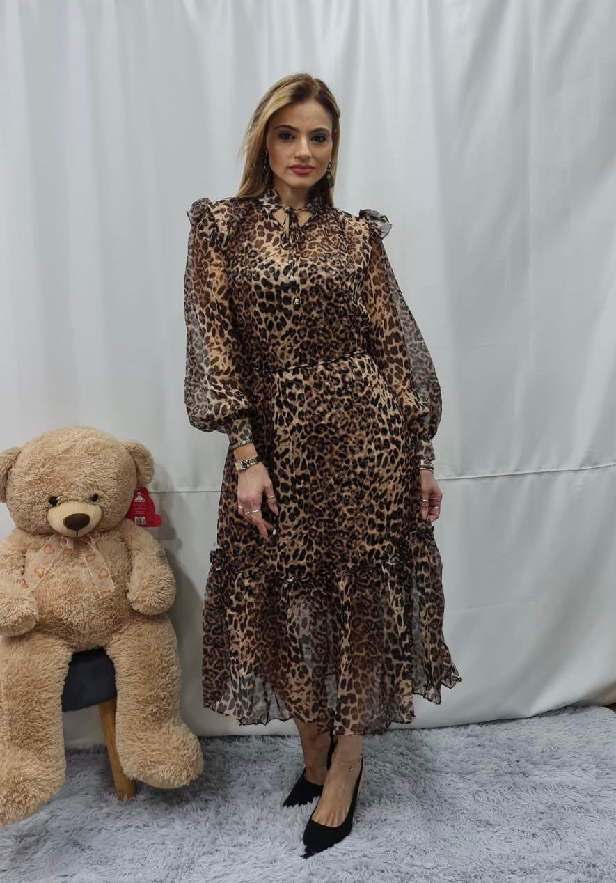 A B I T O ANIMALIER in CHIFFON