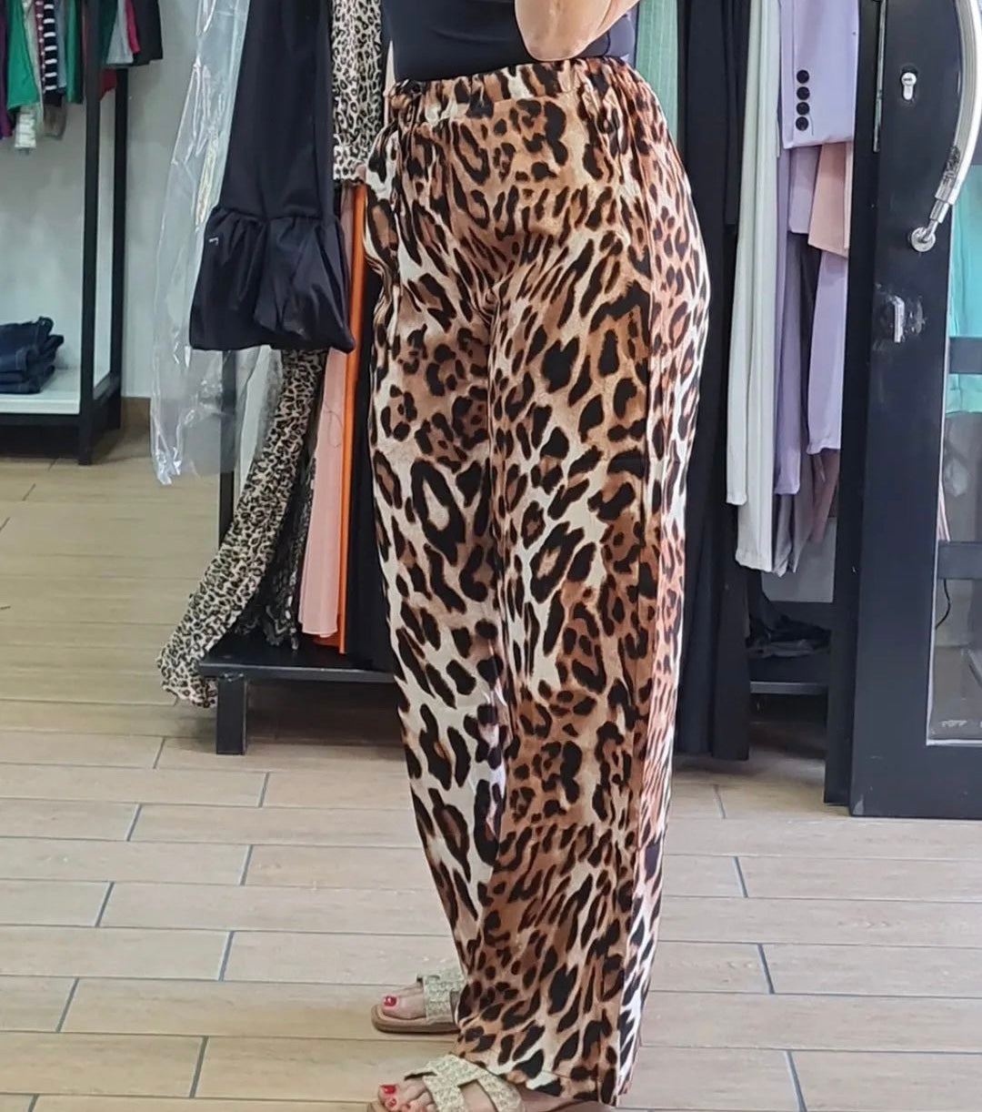 PANTALACCIO ANIMALIER- FRESCO - CON COULISSE