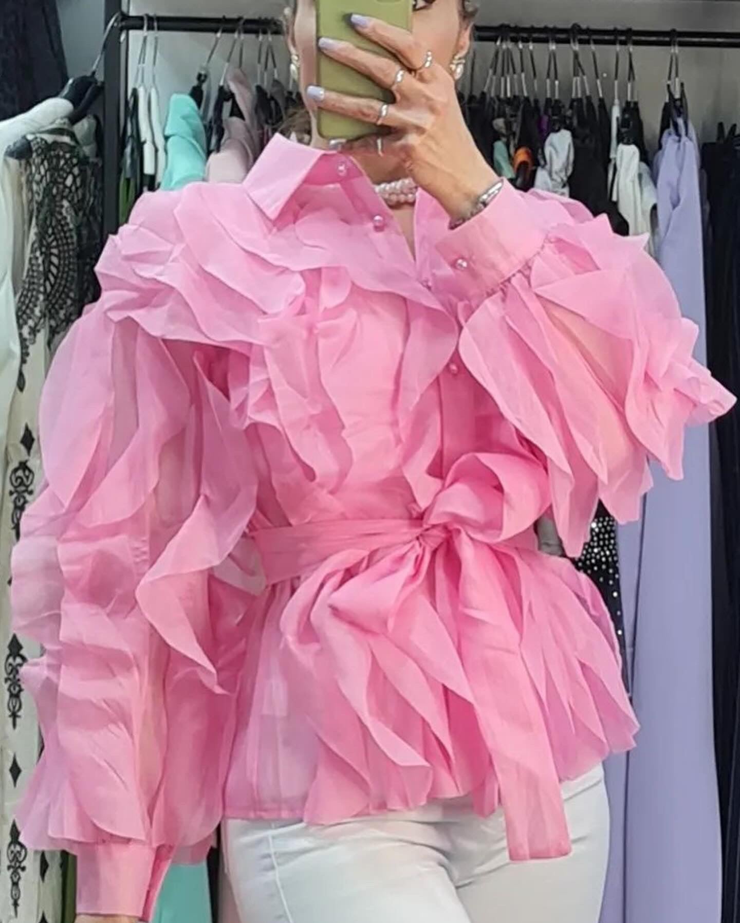CAMICIA - BON BON - CHIFFON - ROSA