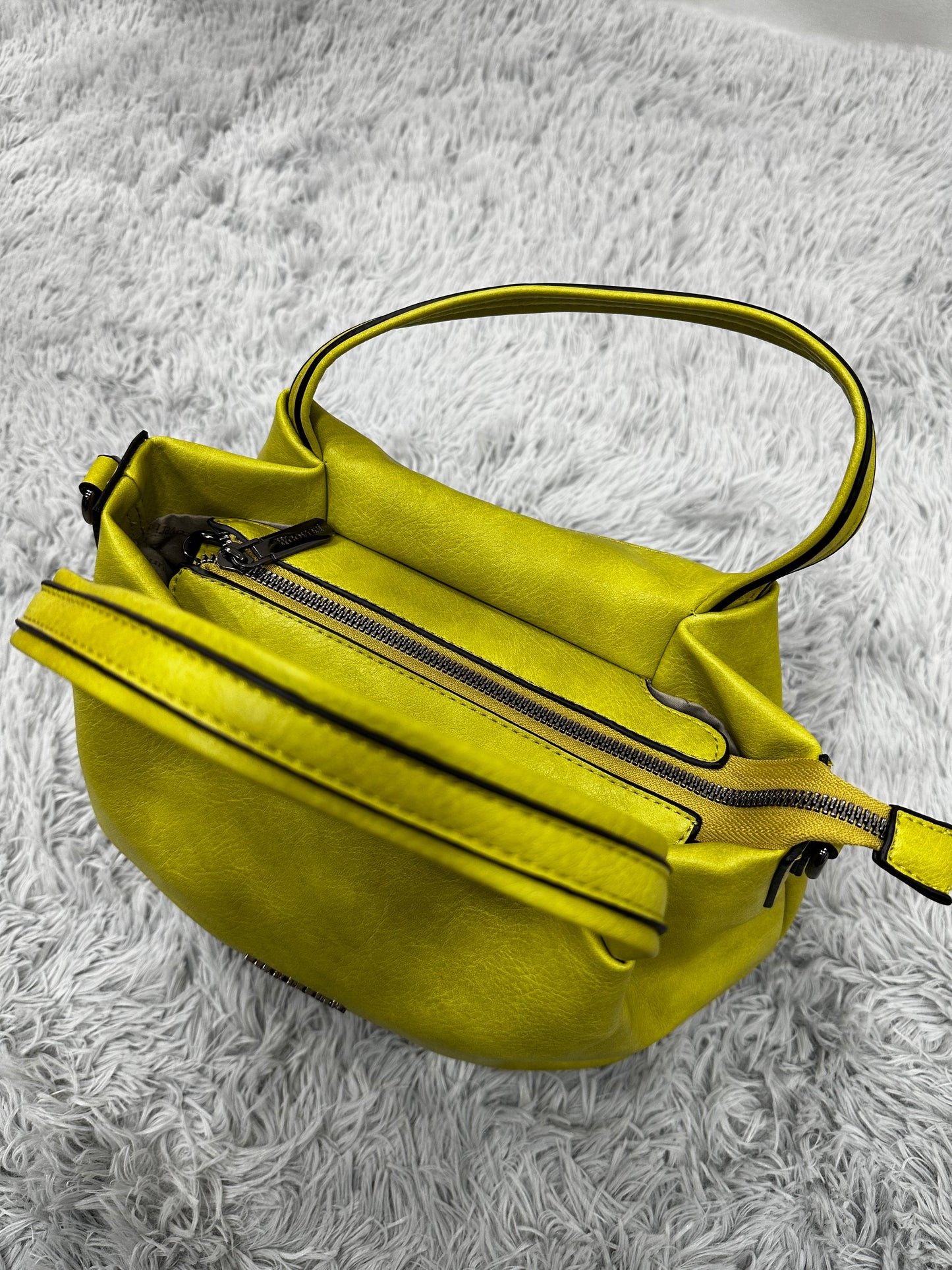 BAG SACCHETTO in PELLE - VERDE ACIDO