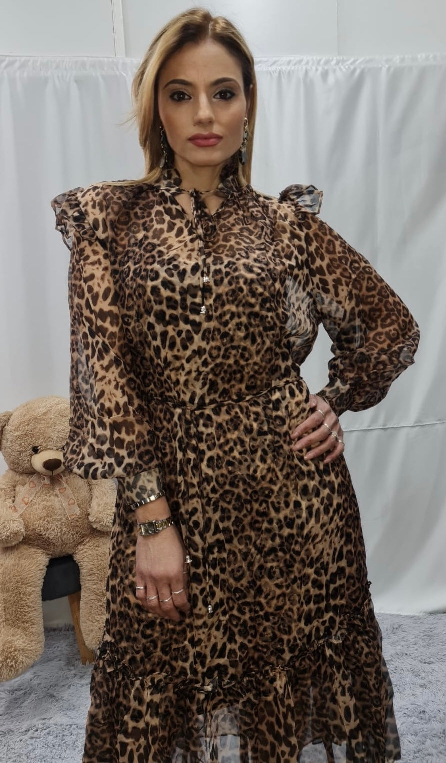 A B I T O ANIMALIER in CHIFFON