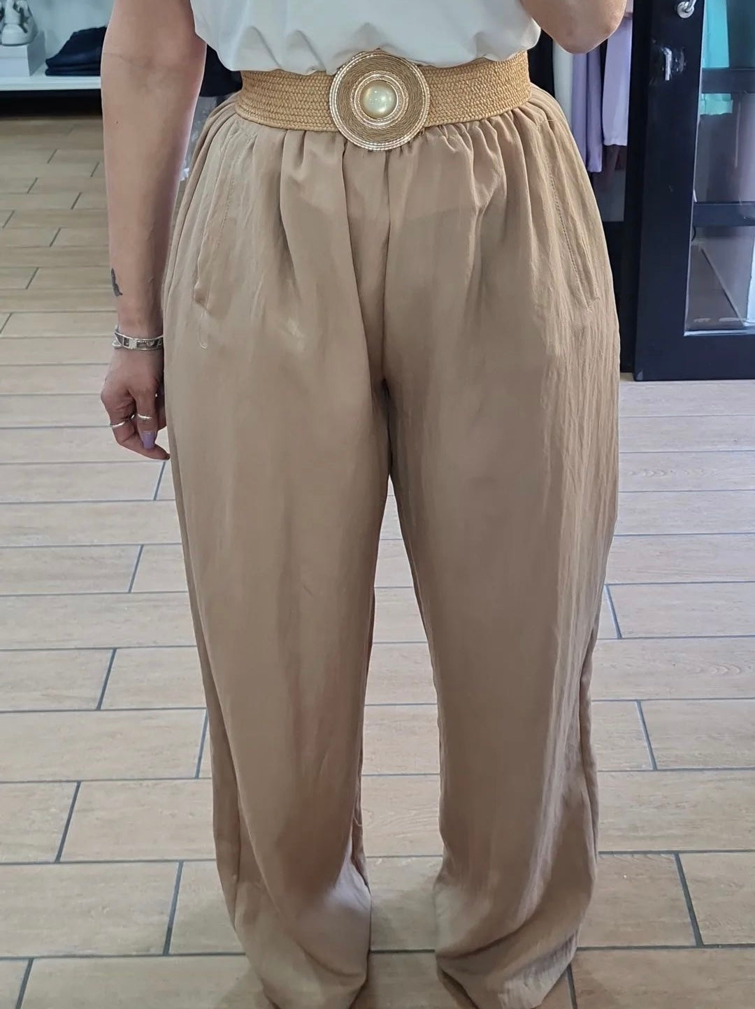 PANTALACCIO - MICROCOSTINE - MIX LINO