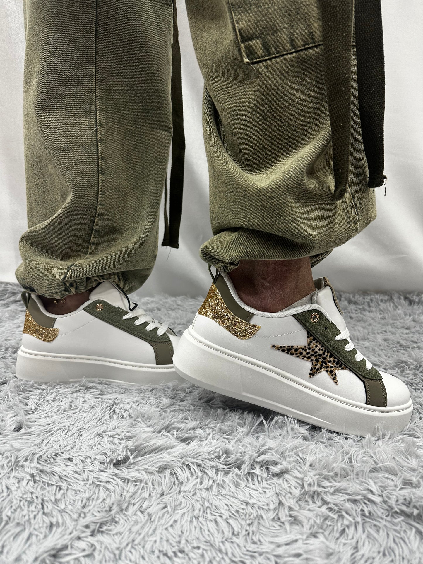 SNEAKERS MOD: GG in PELLE BIANCA