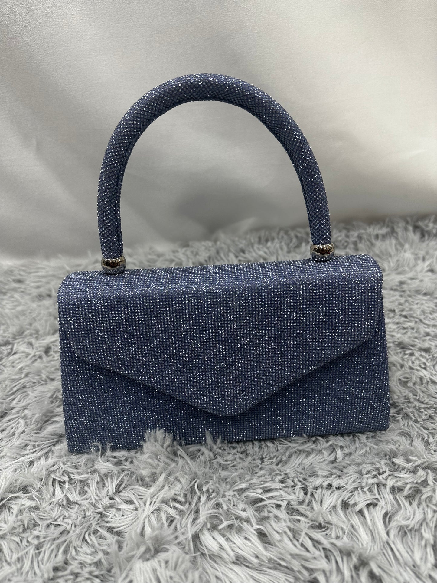 MINI BAG LAMINATA - AZZURRO