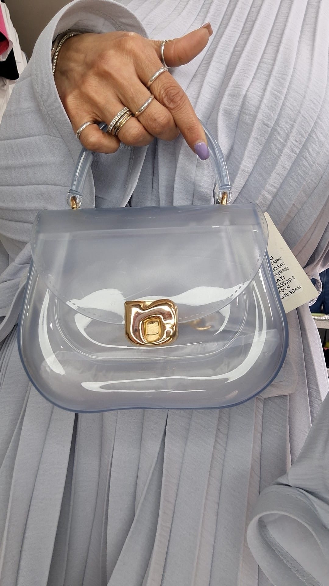 MINI BAG - PLASTIFICATA - TRASPARENTE