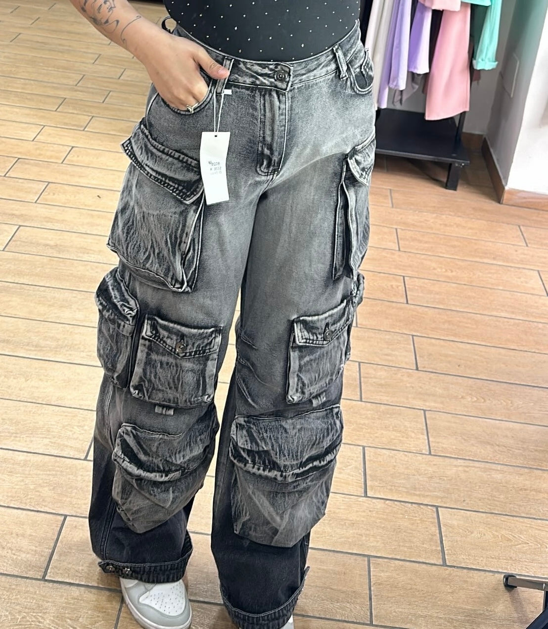 CARGO - DENIM GRIGIO