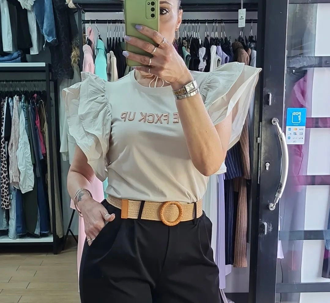 SHIRT FARFALLA - THE FXCK UP - BEIGE