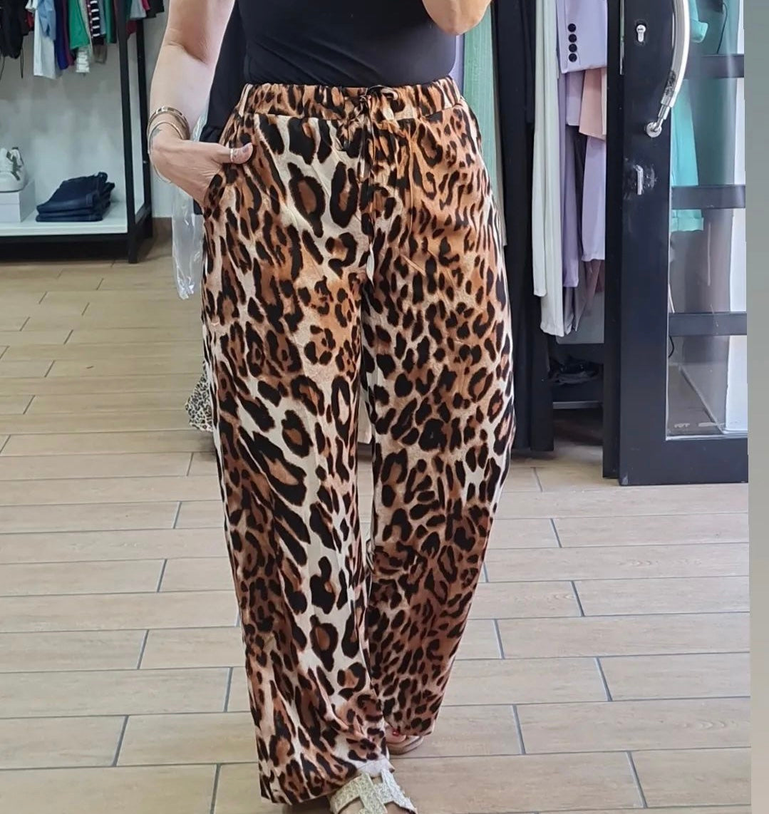 PANTALACCIO ANIMALIER- FRESCO - CON COULISSE