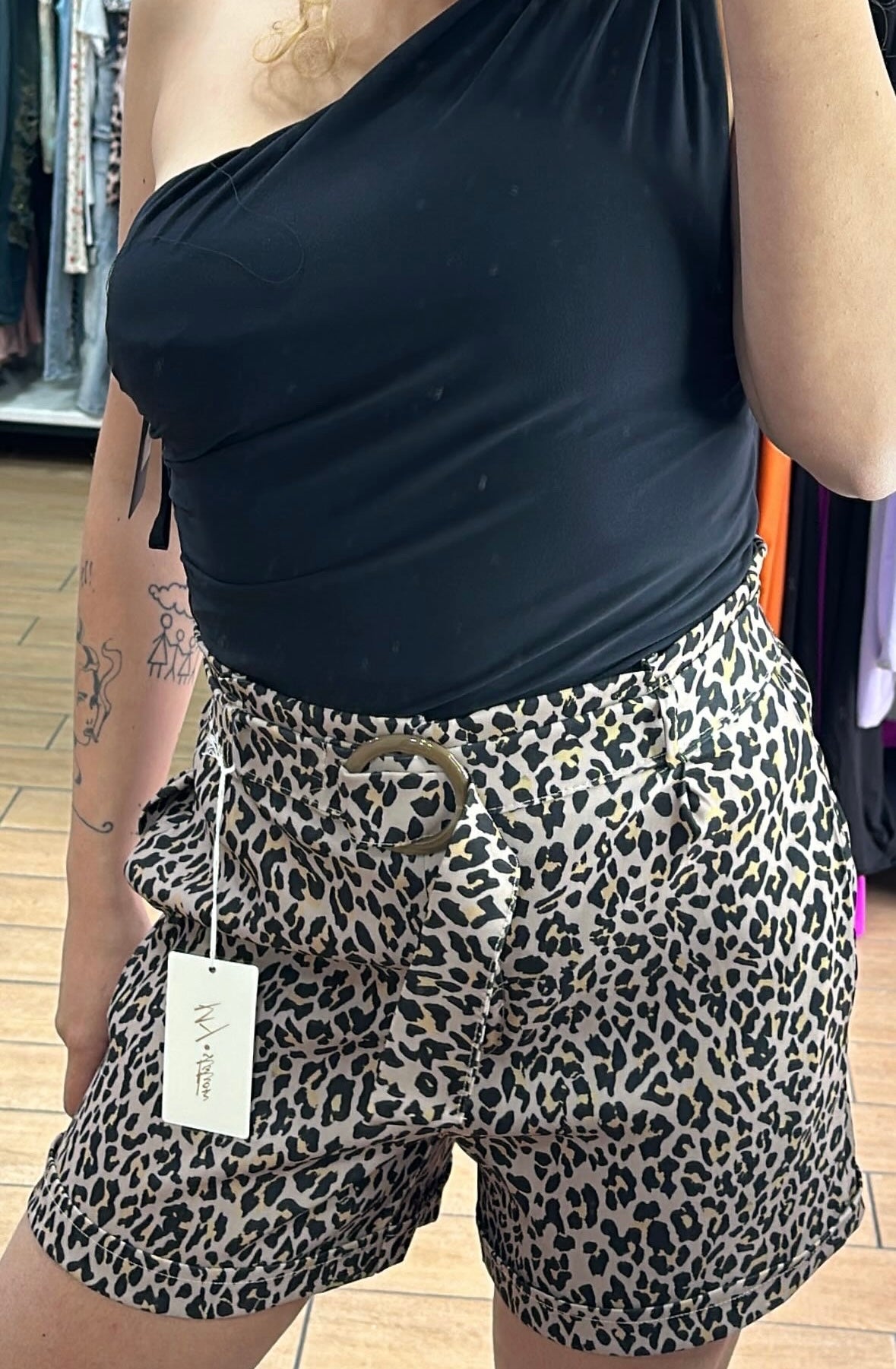 SHORT - MACULATO - CON ELASTICO E CINTURINA