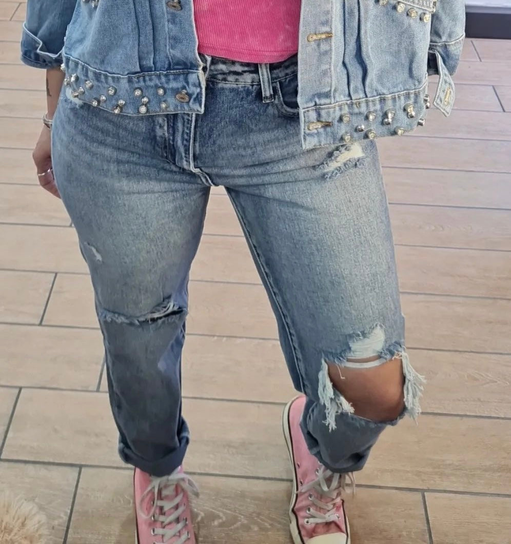 JEANS - DENIM - VINTAGE - CON STRAPPI