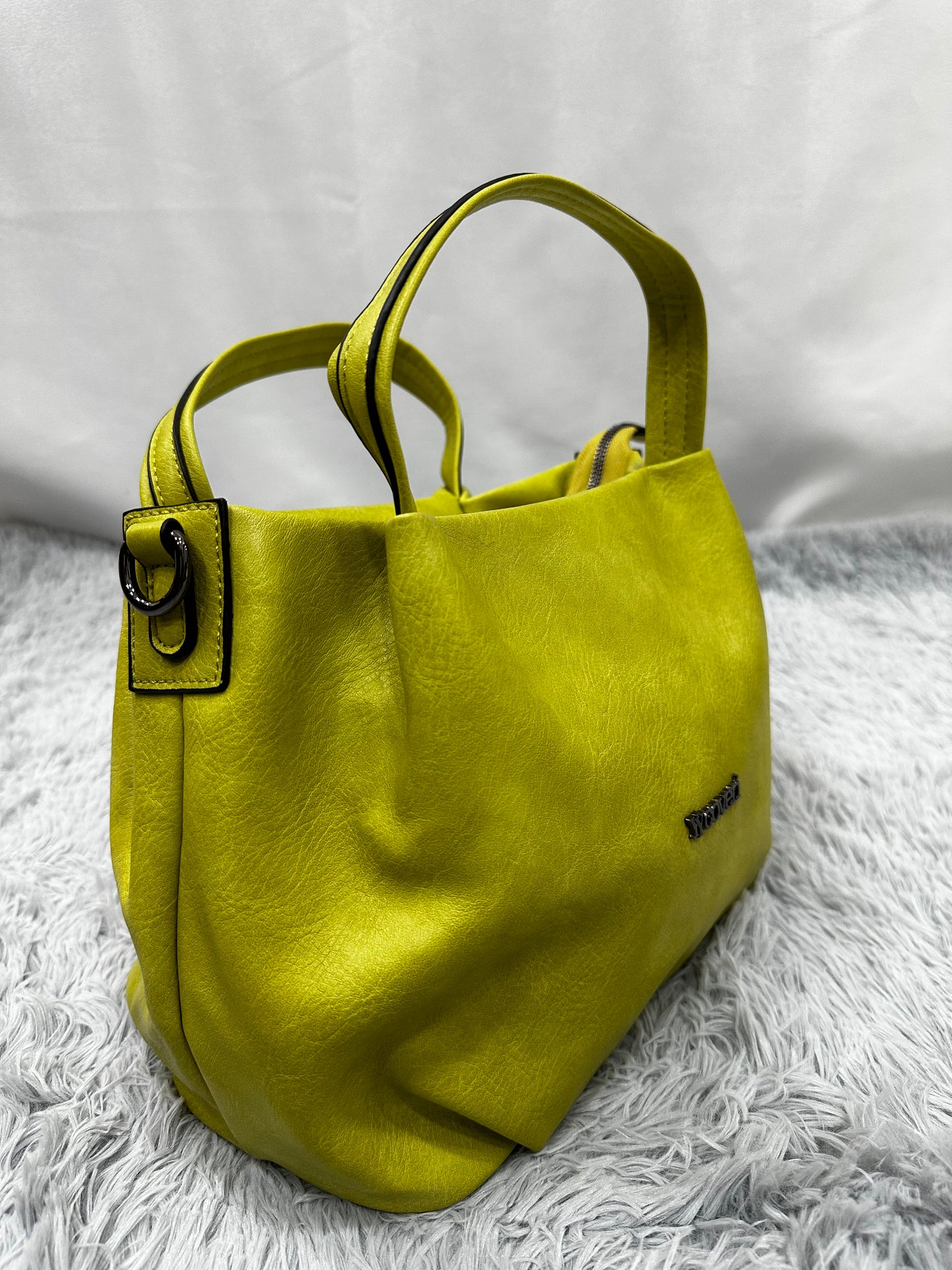 BAG SACCHETTO in PELLE - VERDE ACIDO