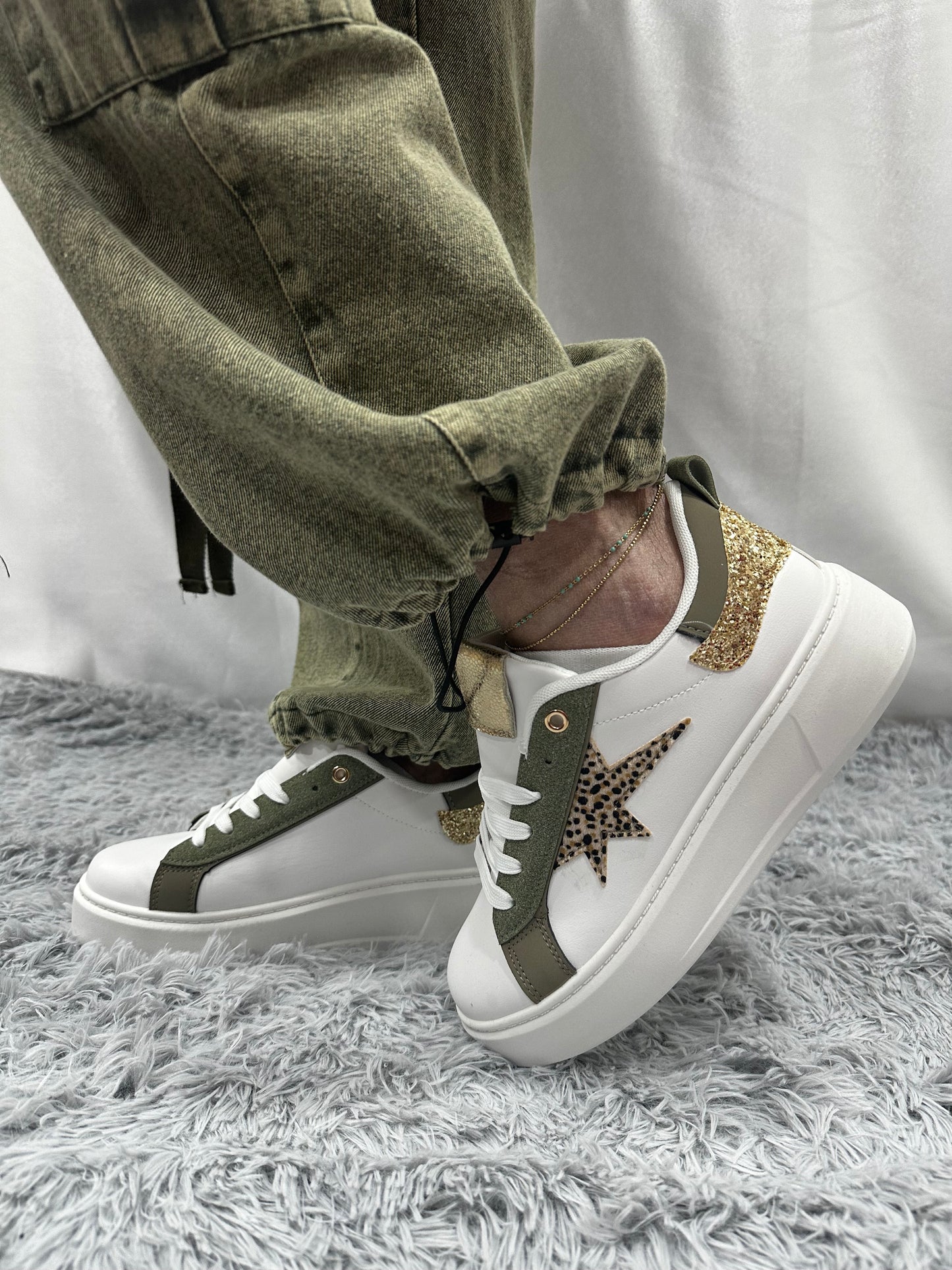 SNEAKERS MOD: GG in PELLE BIANCA
