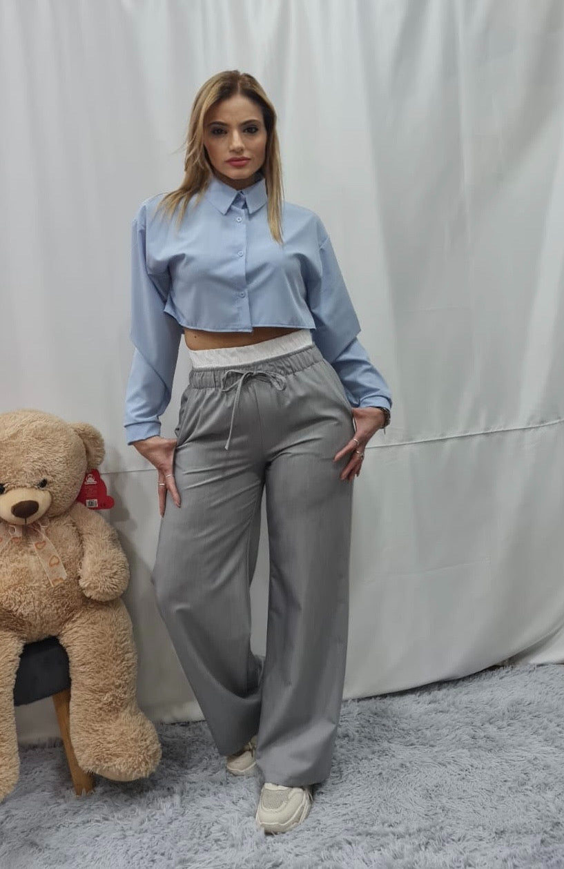 PANTALONE con FASCIA BOXER - GRIGIO