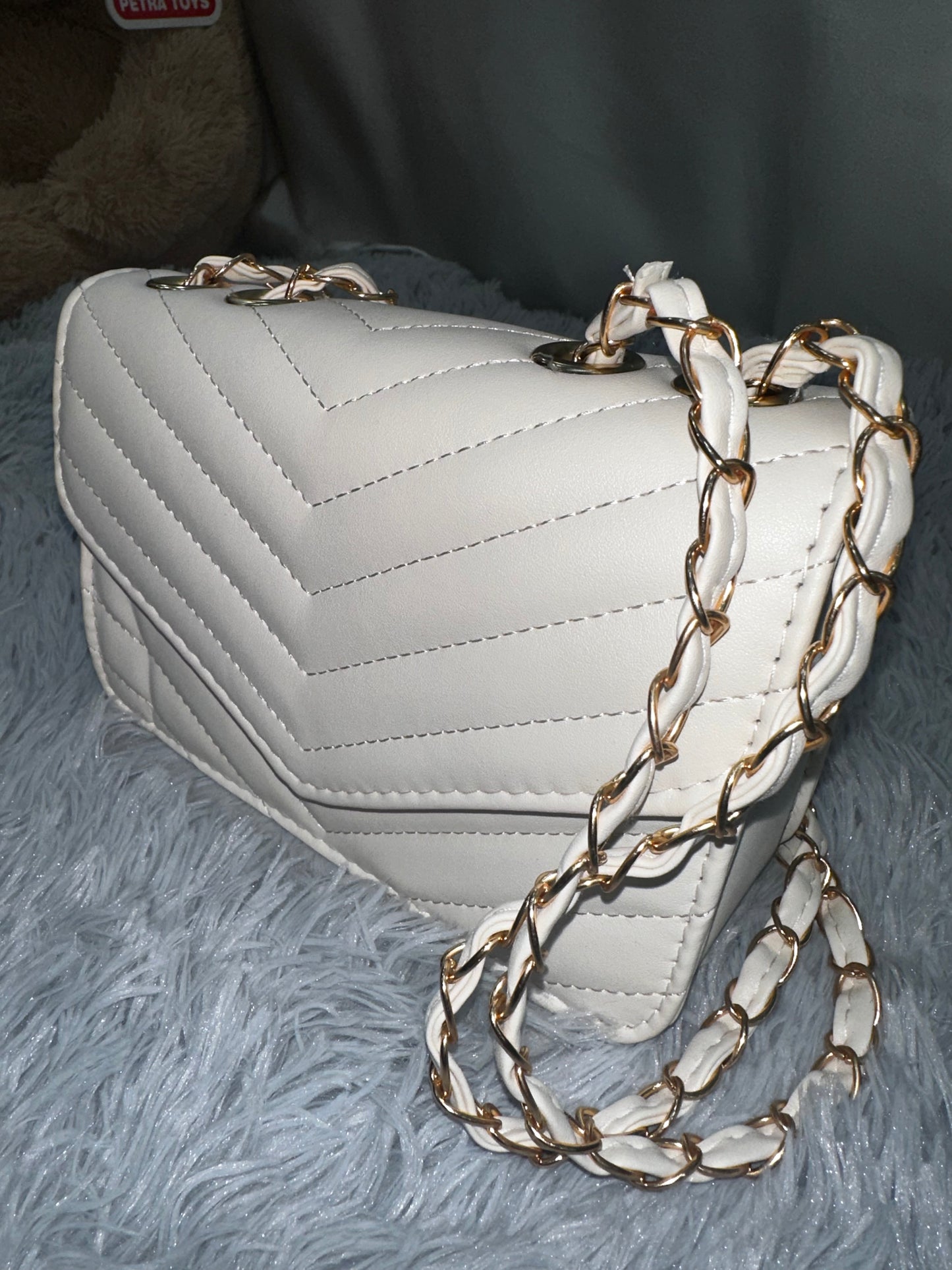 MINI BAG TRAPUNTATA in PELLE - BIANCA