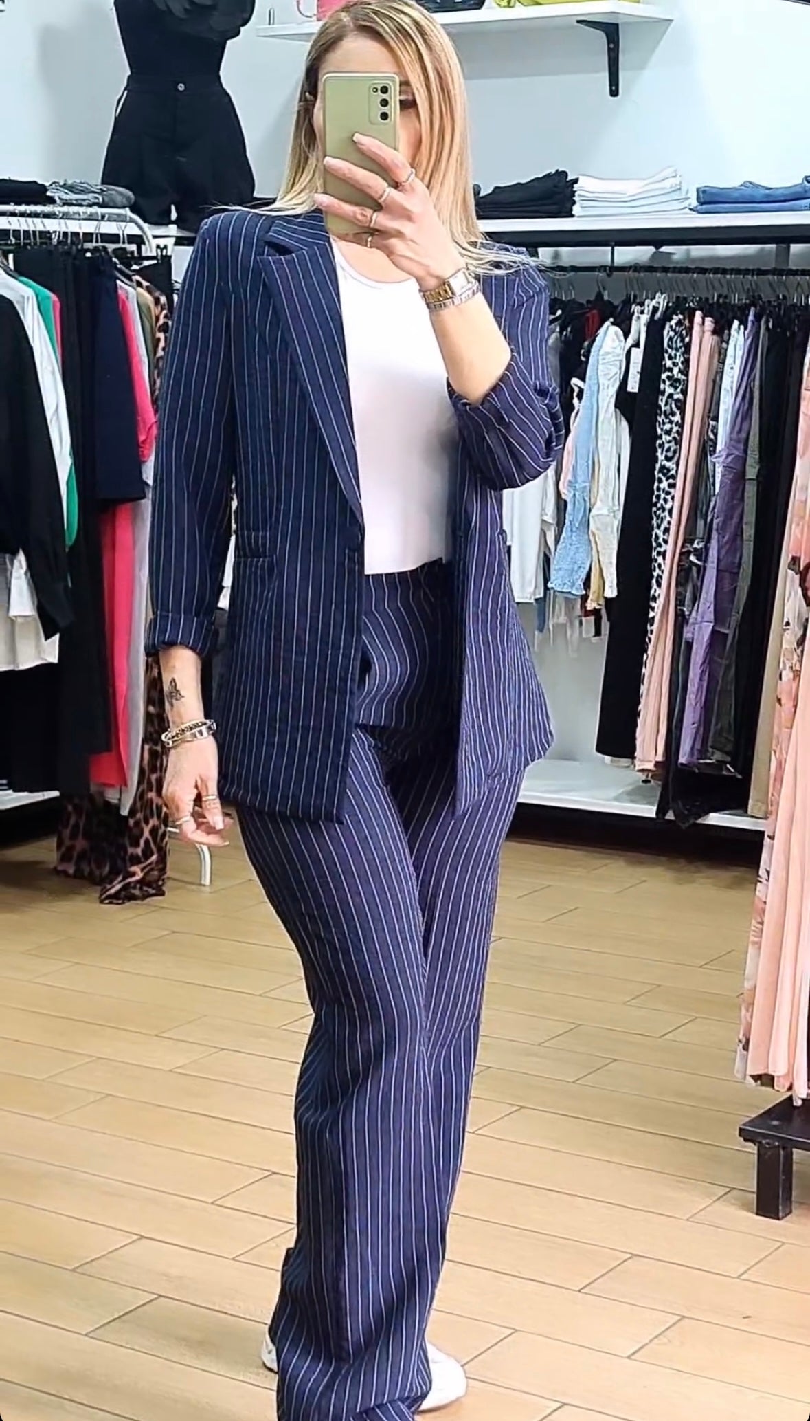 TAILLEUR - GESSATO - MIX LINO - BLU