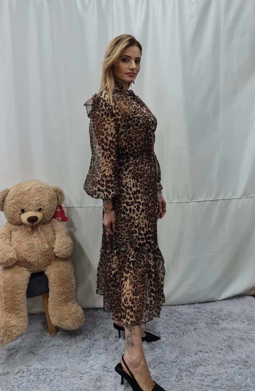 A B I T O ANIMALIER in CHIFFON