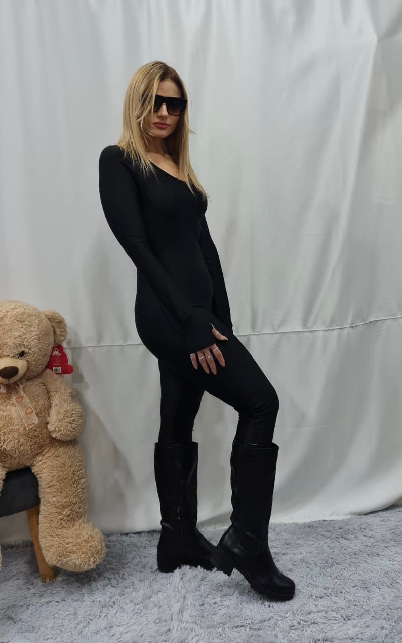 FULL JUMPSUIT 007 in LYCRA - NERA