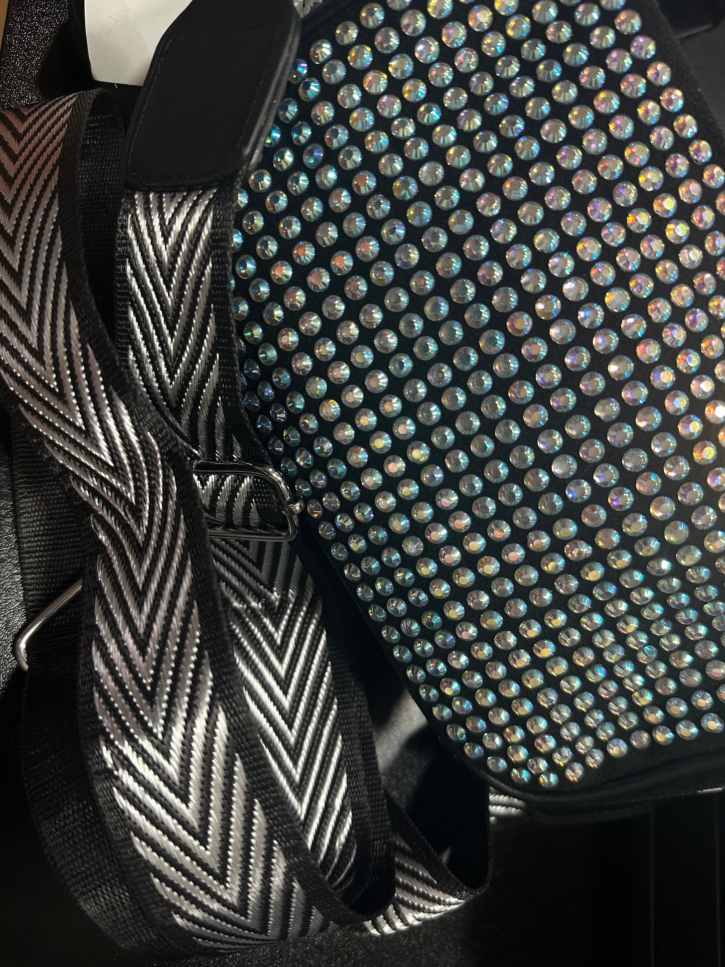 POCHETTE - CON MINI BORSELLO - SWAROVSKI E TRACOLLA DOPPIA