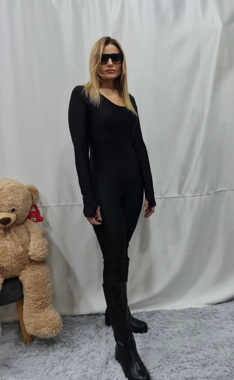FULL JUMPSUIT 007 in LYCRA - NERA