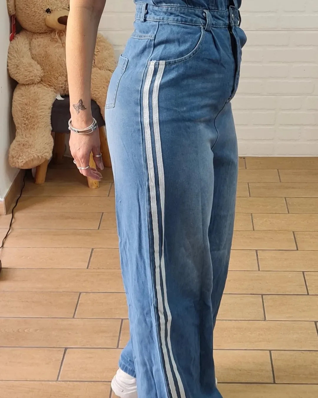 Jumpsuit con banda laterale