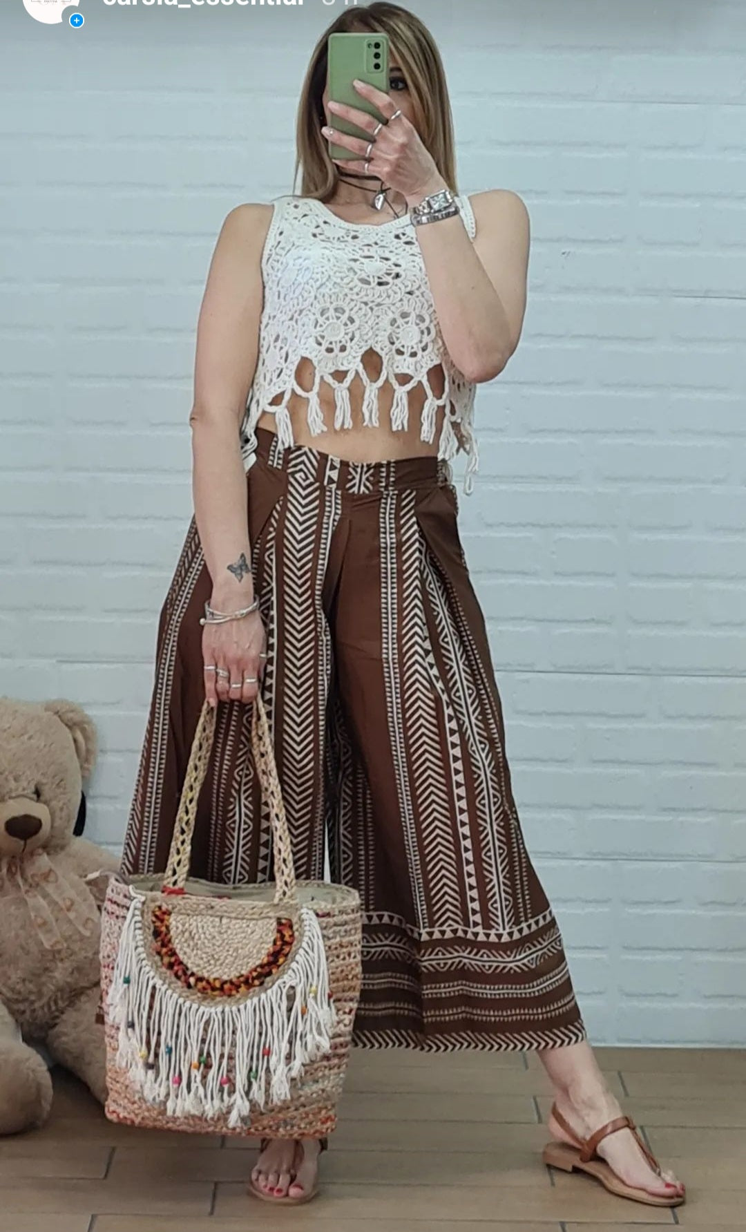 Pantalone gamba larga