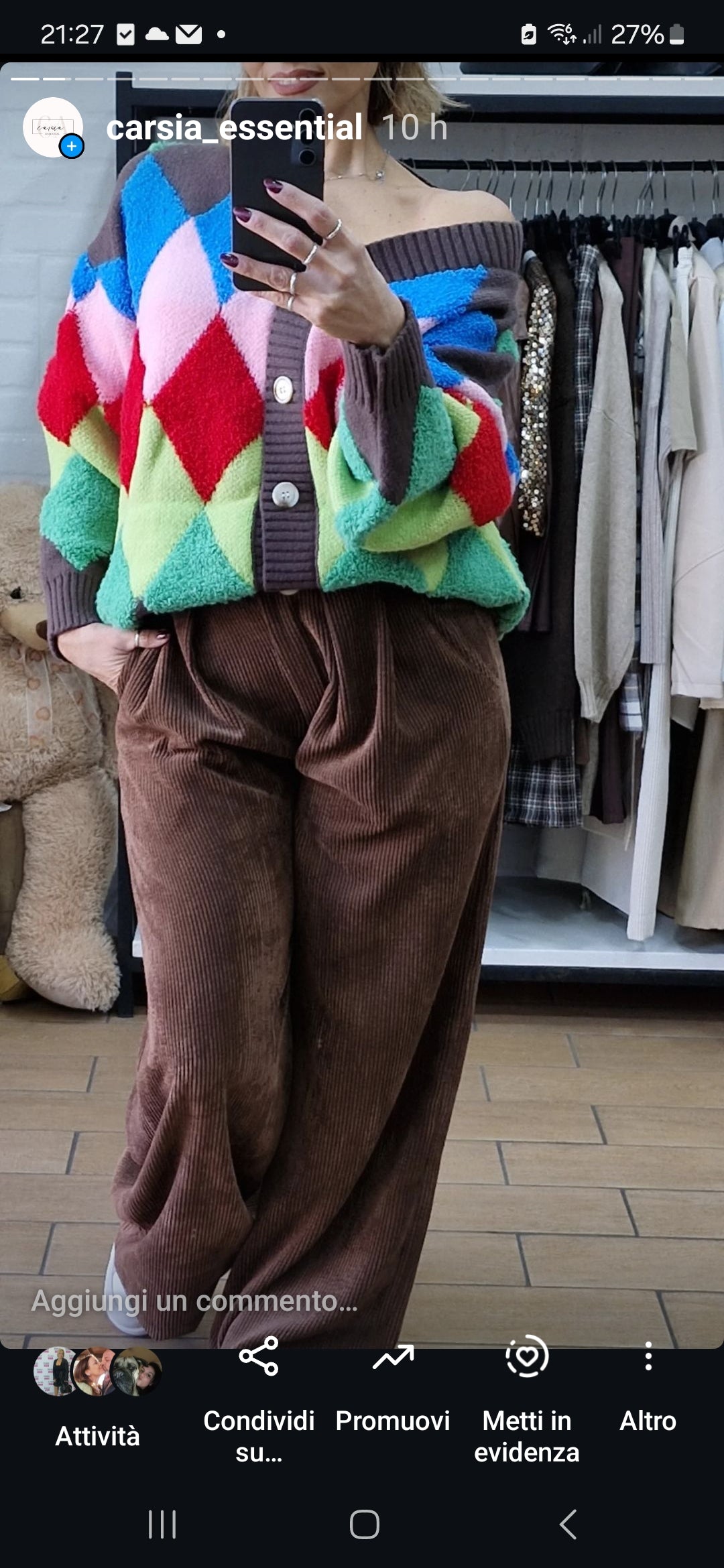 Pantalone a costine