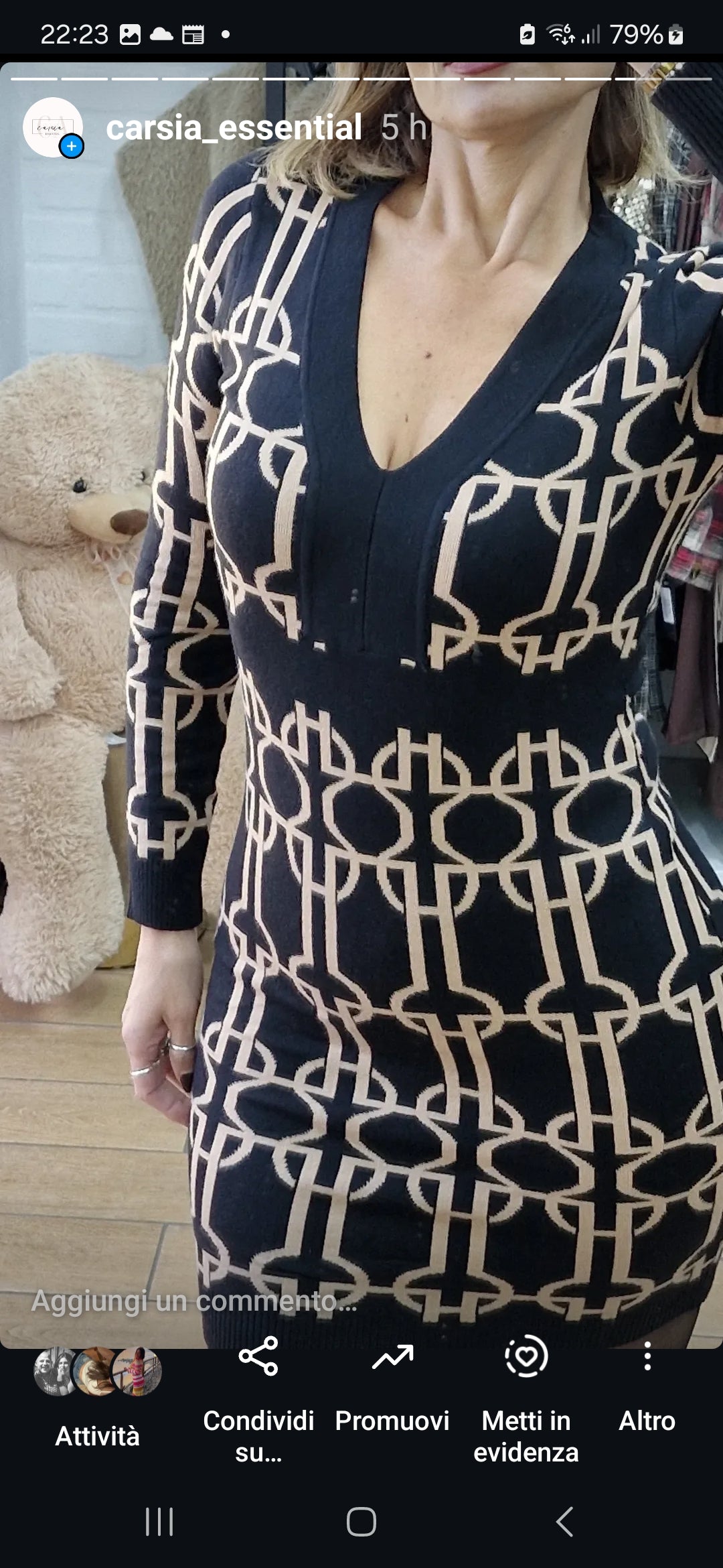Dress fantasia lana