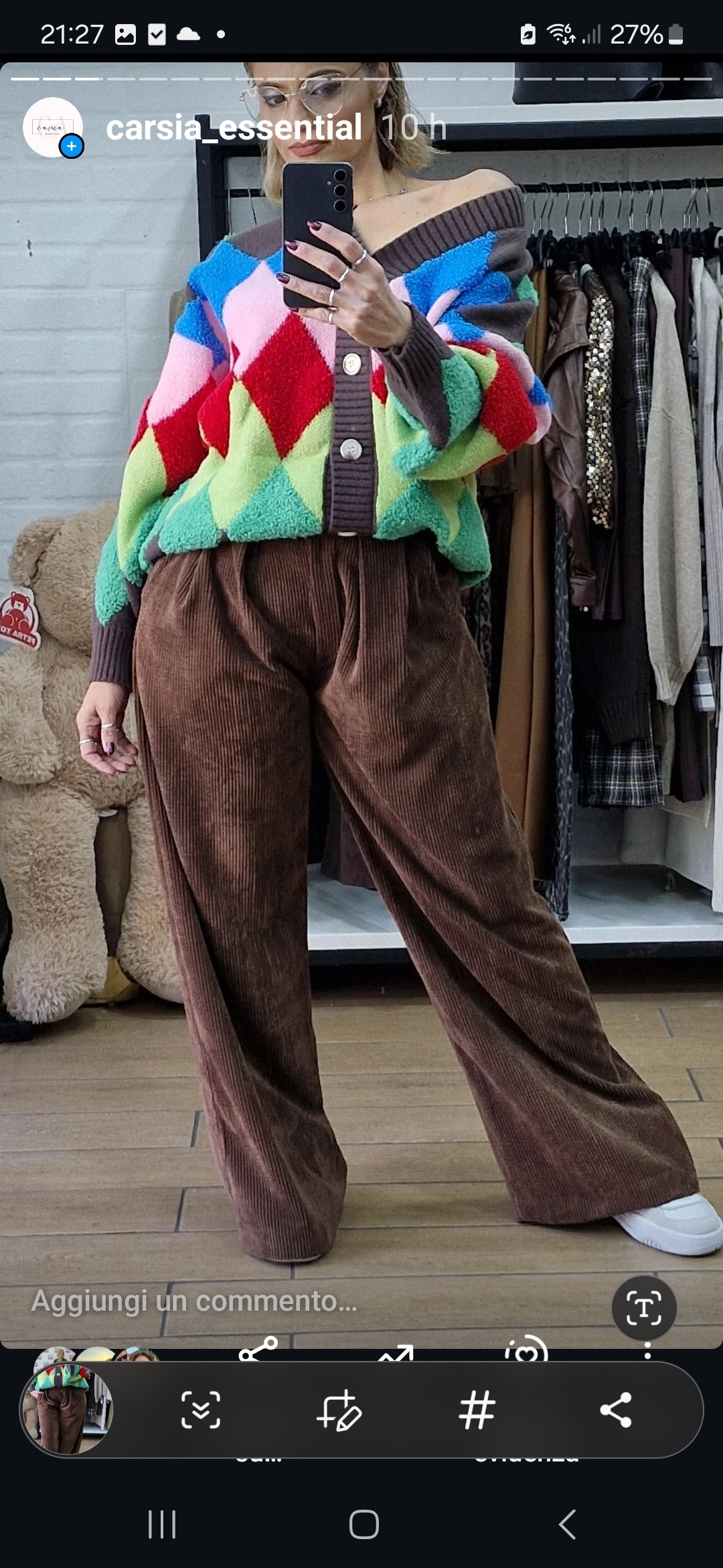 Pantalone a costine