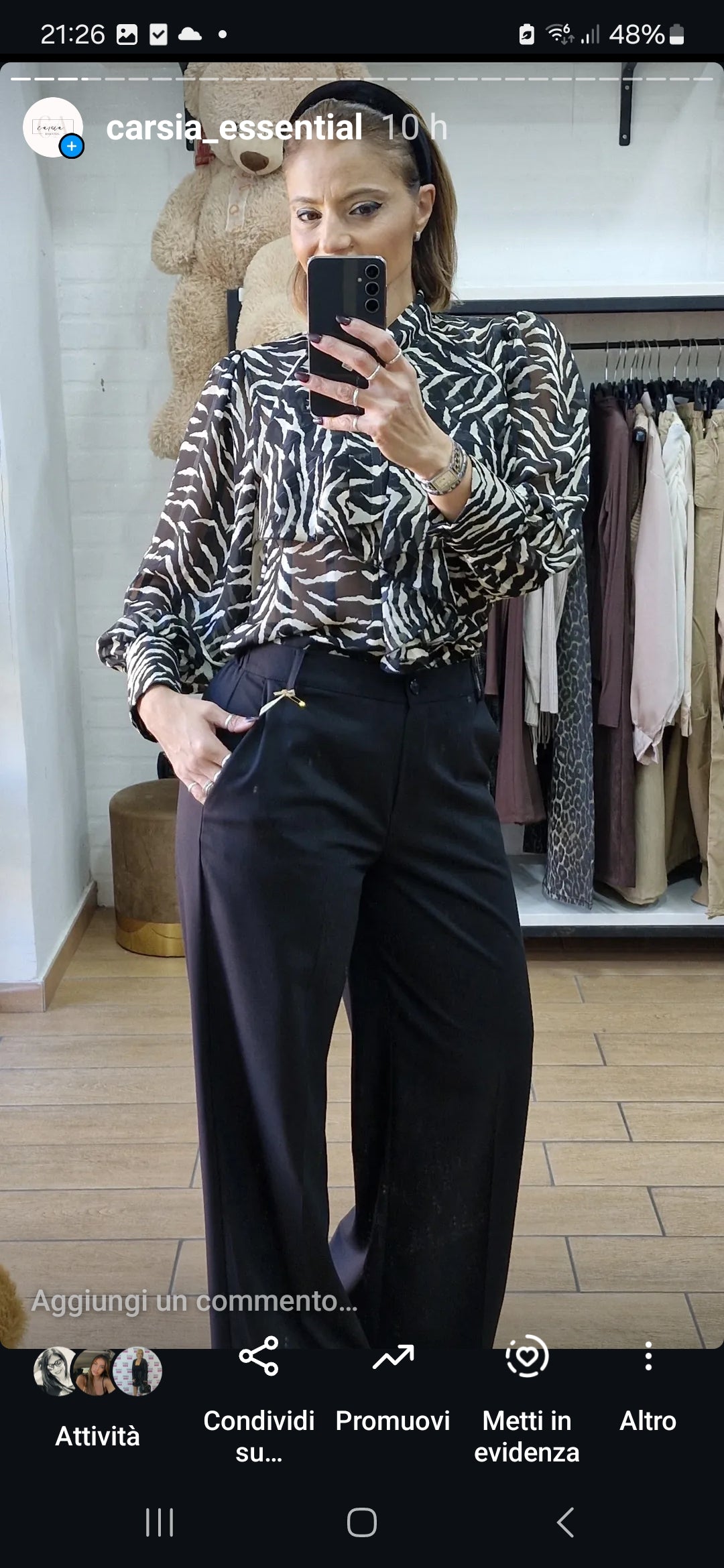 Camicia zebrata