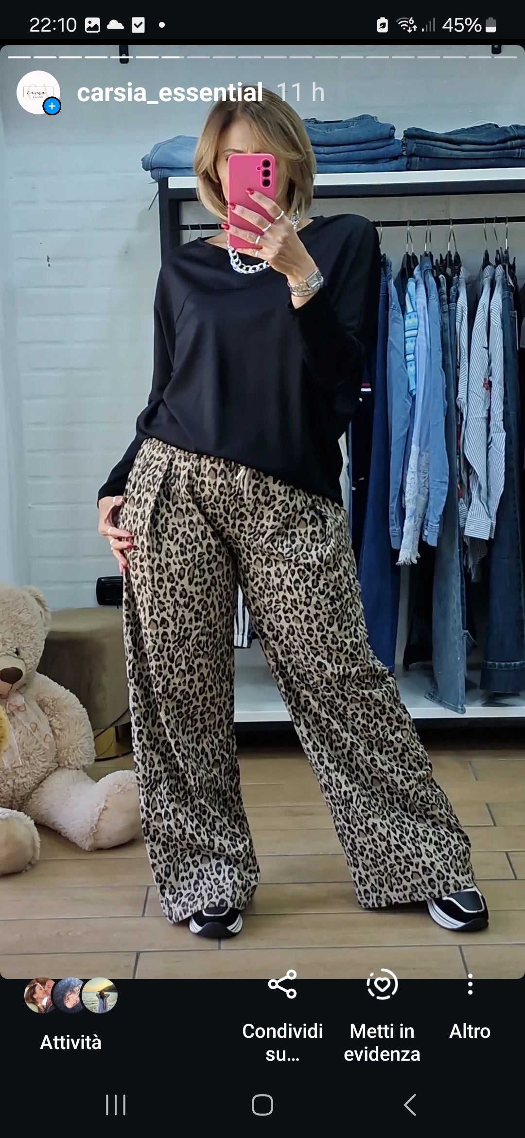 Pantalone animalier