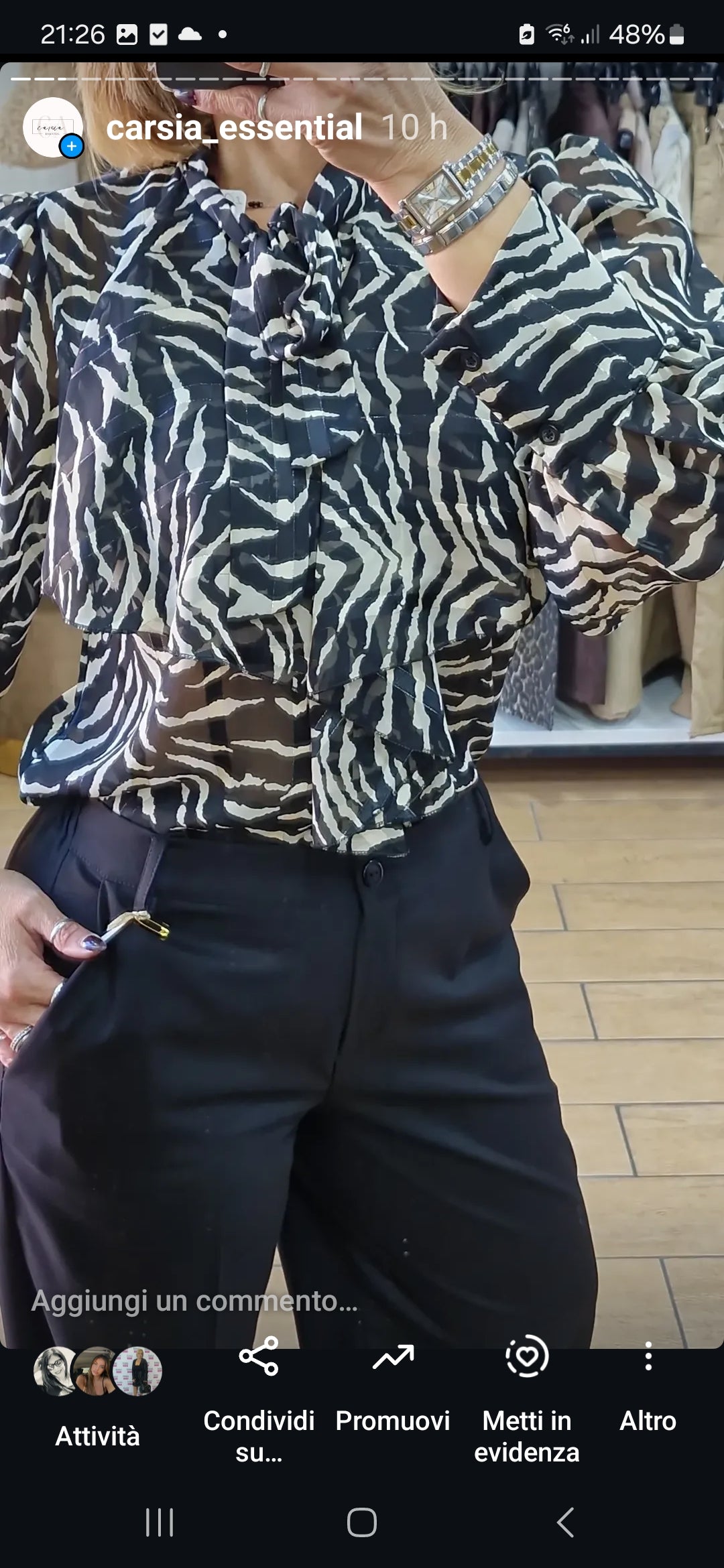 Camicia zebrata