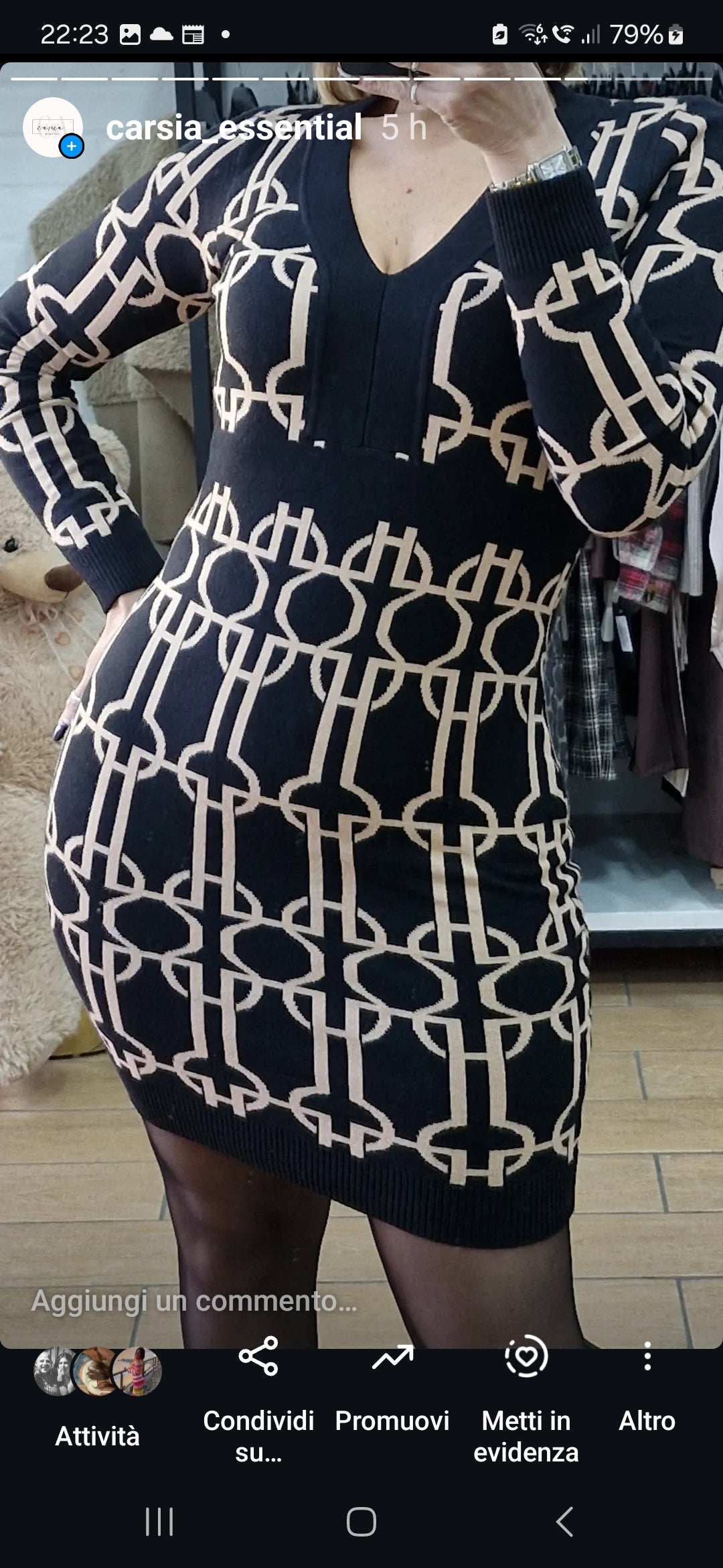 Dress fantasia lana