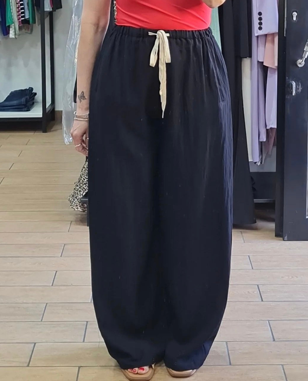 PANTALACCIO - MICROCOSTINE - MIX LINO