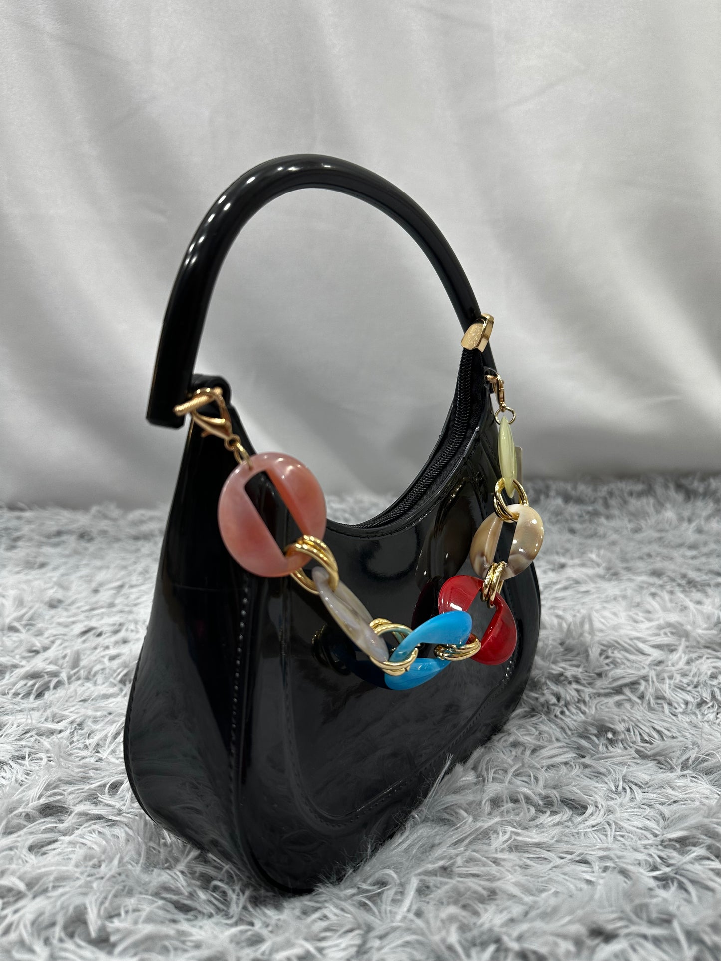 MINI BAG CIONDOLO LUCIDA - NERA