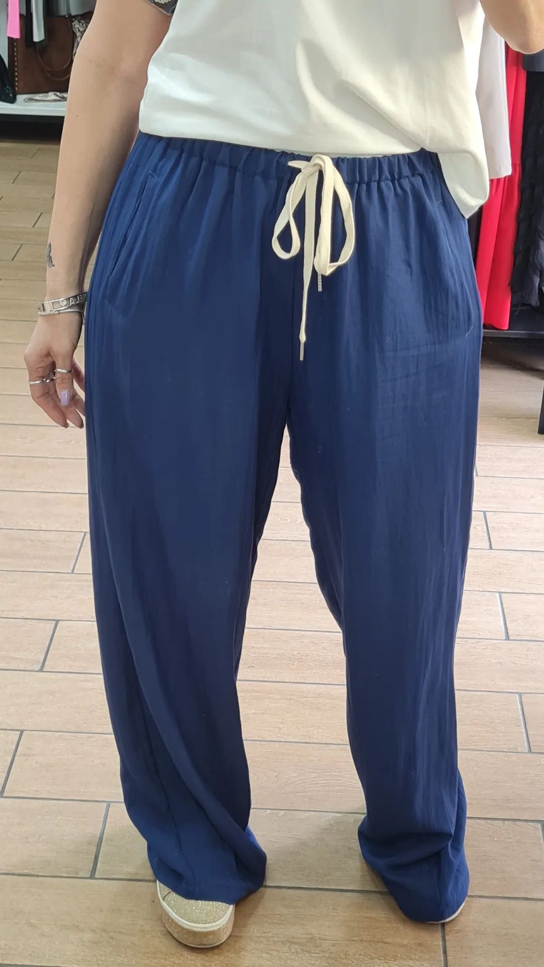 PANTALACCIO - MICROCOSTINE - MIX LINO