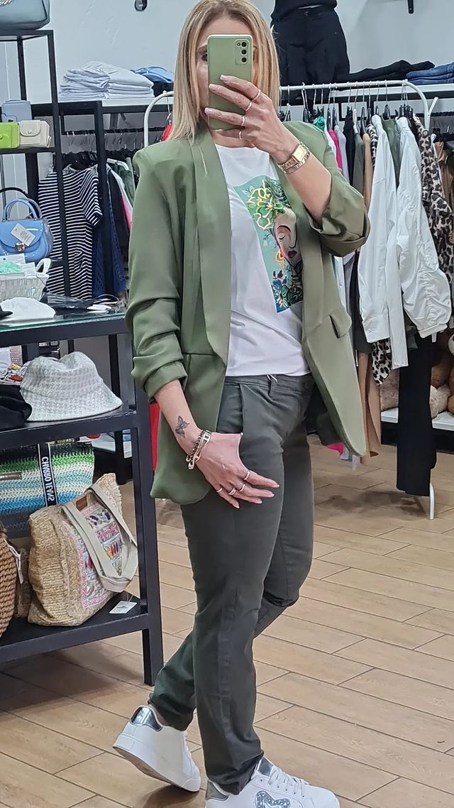 GIACCA A VENTO -  MANICA ARRICCIATA - VERDE MILITARE