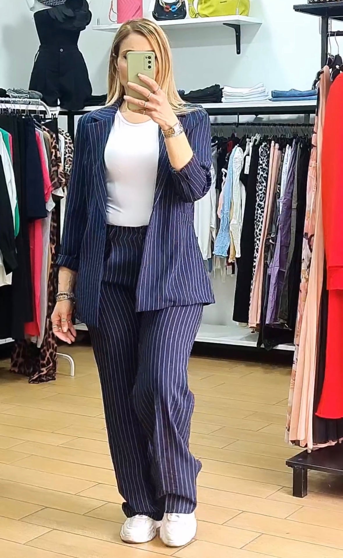 TAILLEUR - GESSATO - MIX LINO - BLU