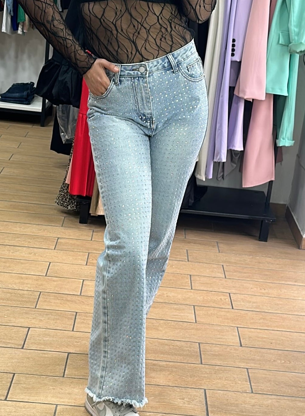 JEANS - DENIM CHIARO - SWAROVSKI
