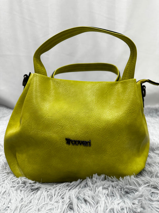 BAG SACCHETTO in PELLE - VERDE ACIDO